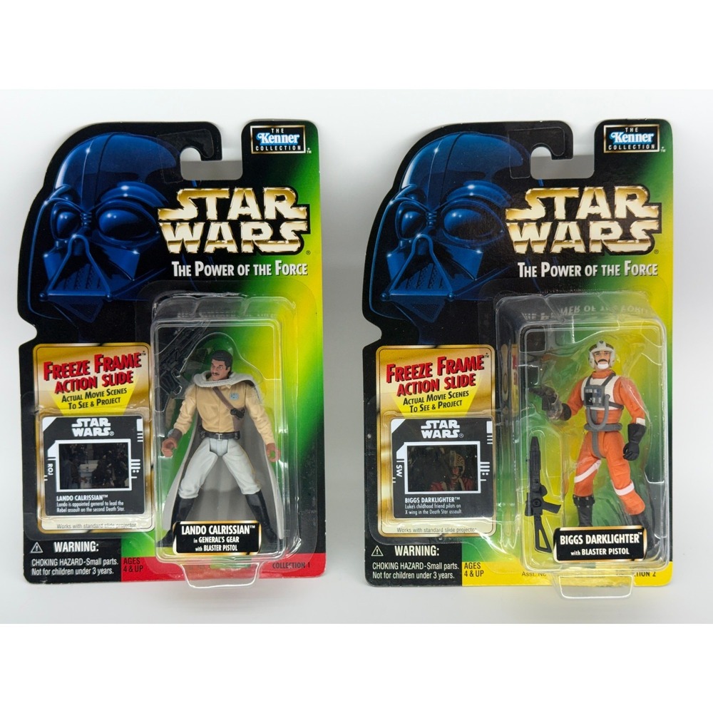 Star Wars Lando Calrissian Biggs Darklighter POTF Kenner Figure Lot MOC Apparel